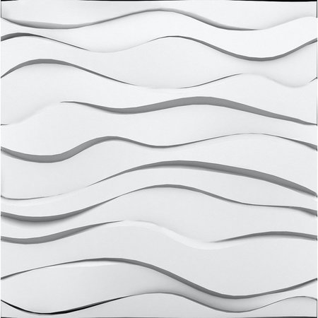 A LA MAISON CEILINGS Seamless Zephyr 24-in x 24-in Plain White Wall Panel (12-Pack), 12PK ZR-SWP-PW